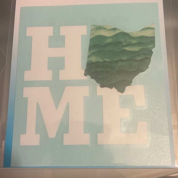 Love Your Home OHIO Rub and Stick Decals NEW Set of 2 - Picture 3 of 5